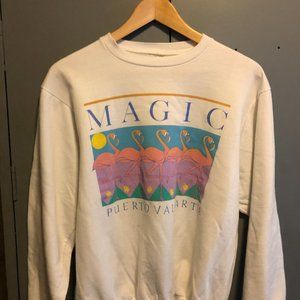 MAGIC unbranded cotton flamingo multicolor sweater vintage nice color